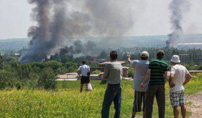 Ополченцы уничтожили под Славянском установку "Град" Ополченцы уничтожили под Славянском установку "Град"