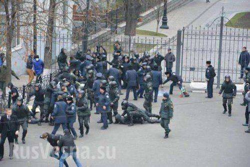В Киеве задержаны 16 человек, пытавшиеся спилить забор у администрации президента  В Киеве задержаны 16 человек, пытавшиеся спилить забор у администрации президента