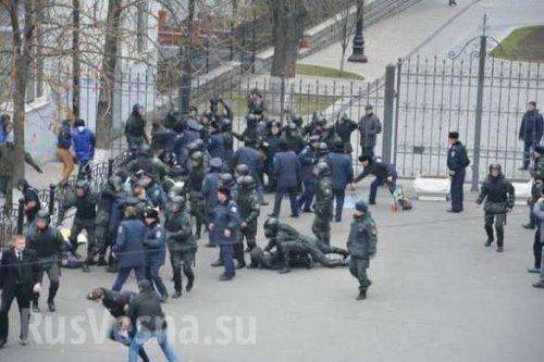 В Киеве задержаны 16 человек, пытавшиеся спилить забор у администрации президента  В Киеве задержаны 16 человек, пытавшиеся спилить забор у администрации президента