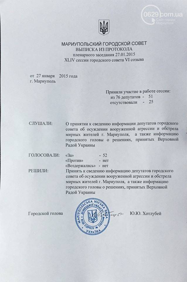 Мариуполь не признал Россию агрессором, а ДНР и ЛНР - террористическими организациями Мариуполь не признал Россию агрессором, а ДНР и ЛНР - террористическими организациями