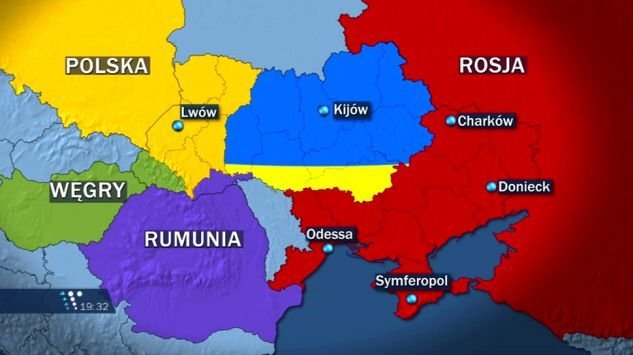 В польских СМИ обнародовали карту раздела Украины В польских СМИ обнародовали карту раздела Украины