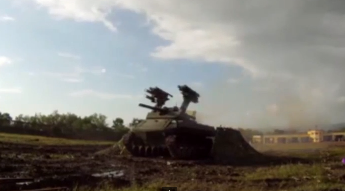 Опубликовано видео испытаний российских военных роботов «Уран» Опубликовано видео испытаний российских военных роботов «Уран»