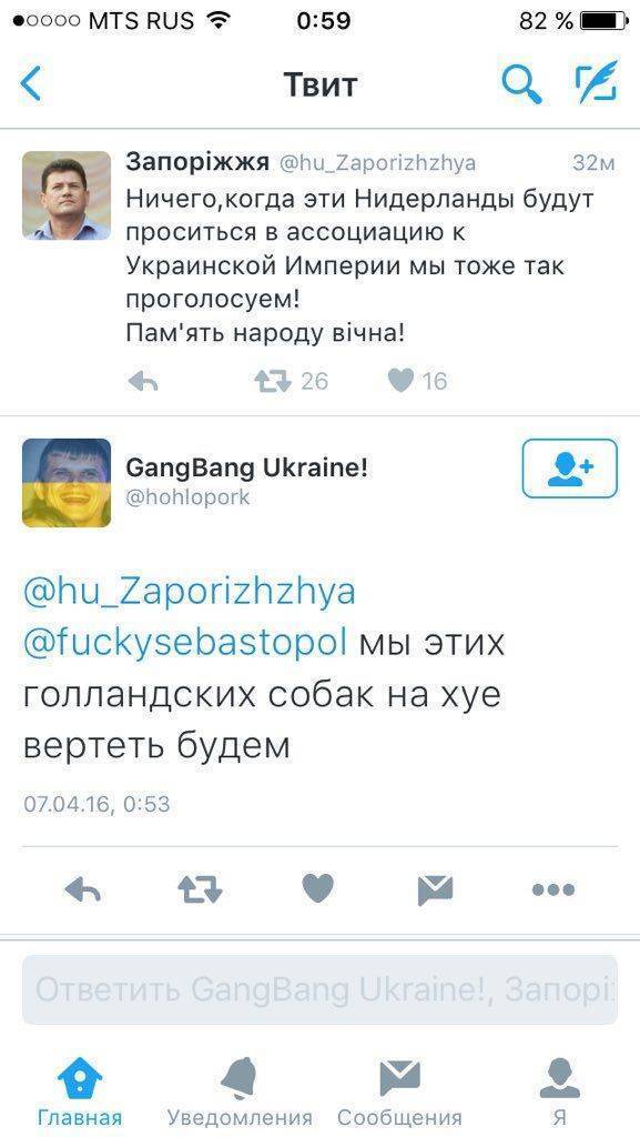 украинцы «оценили» итоги референдума и пожелали Голландии в президенты Мотороллу украинцы «оценили» итоги референдума и пожелали Голландии в президенты Мотороллу