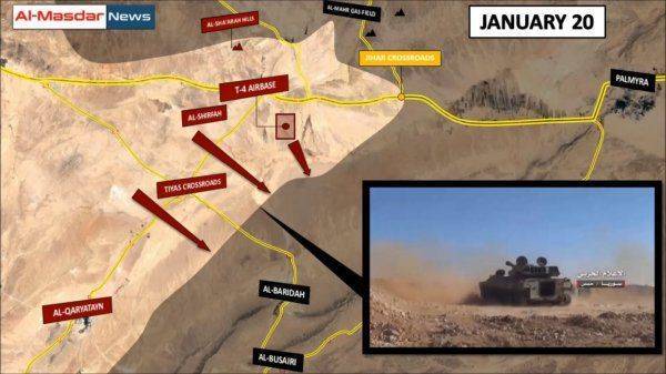 Сирия, 22.01.17. Правительственные войска САР рвутся к Пальмире Сирия, 22.01.17. Правительственные войска САР рвутся к Пальмире