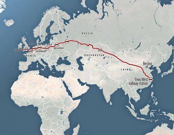 Транзит через полмира: первый поезд из Китая прибыл в Лондон