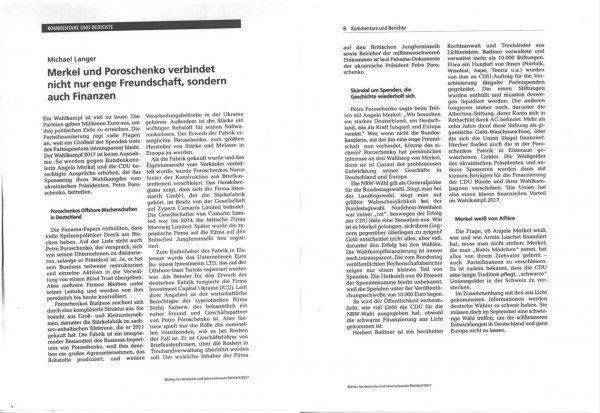 Меркель победит на федеральных выборах за счет Порошенко? Меркель победит на федеральных выборах за счет Порошенко?