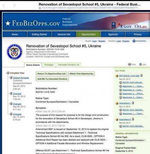 Зачем ВМС США собирались ремонтировать школу в Севастополе?