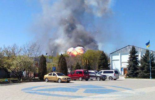 Вертолет в Краматорске взорвался во время погрузки боеприпасов