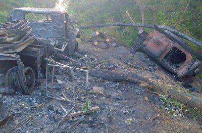 Вблизи г. Рубежное была уничтожена еще одна военная колона украинских силовиков