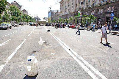 Крещатик опустел