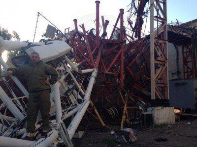 ТОП Телевышка на горе Карачун, рухнула. Фото упавшей вышки.