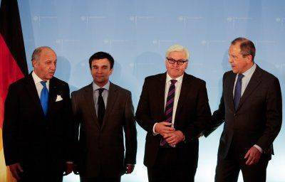 Главы МИД России, ФРГ, Франции и Украины согласовали декларацию о перемирии