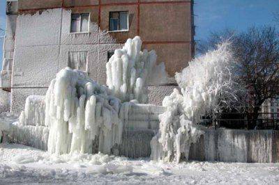 Батальное полотно на фоне снега