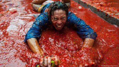 Голландцы устроили помидорные бои в знак протеста против эмбарго РФ