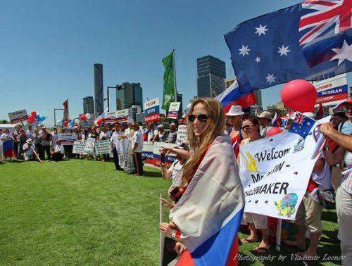 Такое  не покажут по западным СМИ. Так встречали Путина в Австралии