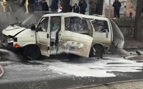 В Харькове взорвалась машина комбата «Слобожанщины» Янголенко