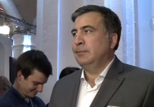 Саакашвили вошел в транс под гимн Украины