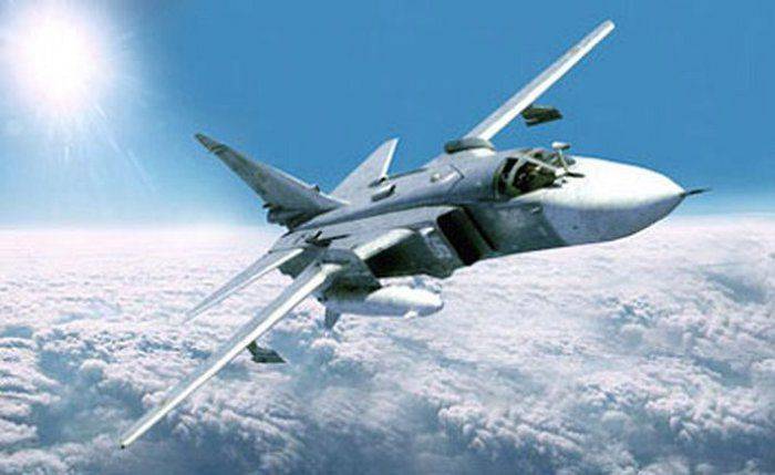 Удары бомбардировщиков Су-24 по позициям ИГ сняли на видео