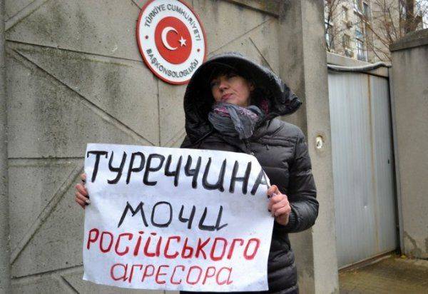 Украинским сумасшедшим нет покоя: «одесситка» провела одиночную акцию в поддержку Турции и ее ВВС  
