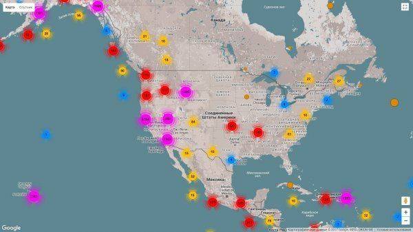 Землетрясения США