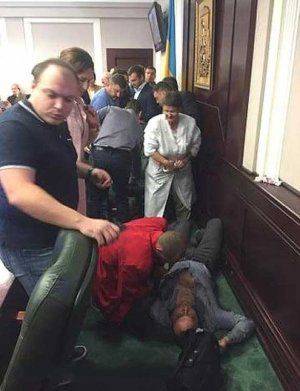 Депутат от Блока Порошенко во время драки отправил в нокаут коллегу от «Батькивщины»