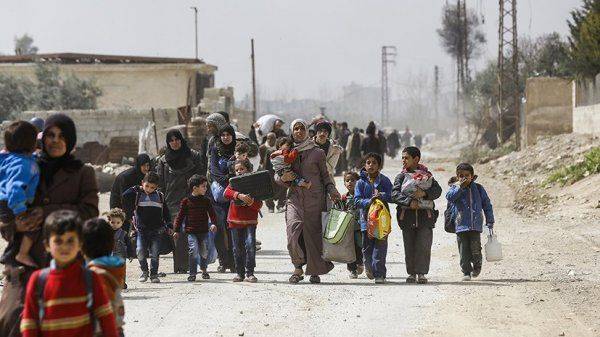 Выход мирных жителей из Восточной Гуты