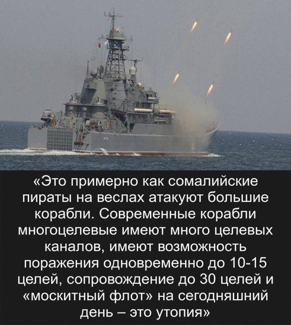 Черноморский флот может одним залпом потопить весь «москитный» флот Украины
