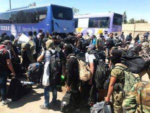 Боевики выходят из сирийского города Дума