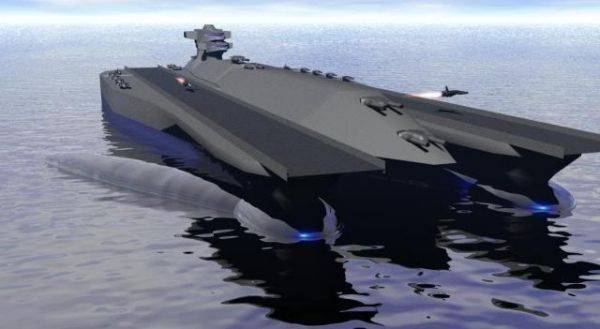 Один в поле воин: боевой авианосец-тримаран будущего с ЭМИ-артиллерией и «стелс»