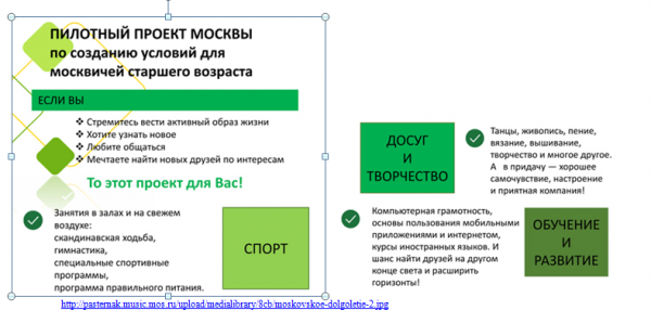 Московские пенсионеры – за активный образ жизни