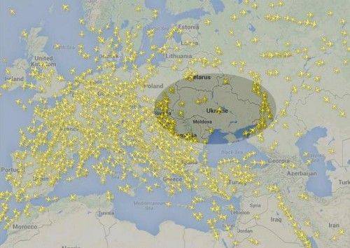 Авиаперевозчикам порекомендовали исключить полёты гражданской авиации над Украиной
