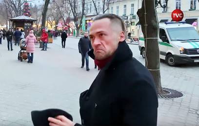 В Одессе засняли на видео странное поведение бывшего российского актера Пашинина
