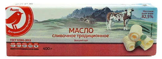 Сливочное масло с доставкой от магазина Ашан